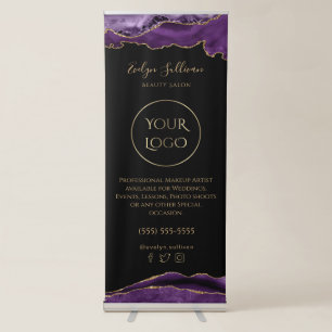 purple agate retractable banner