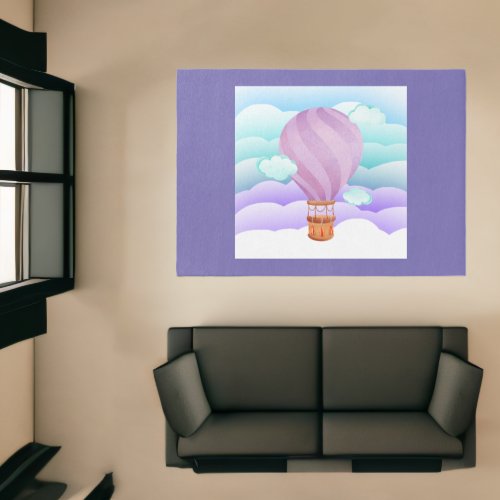 Purple Air Balloon Area Rug