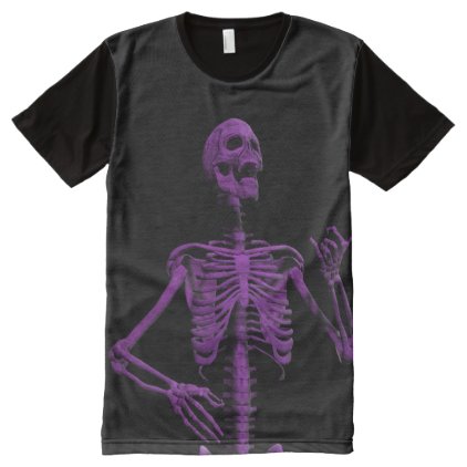 Purple air guitar skeleton All-Over-Print shirt