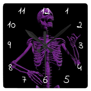 Skeleton Wall Clocks | Zazzle