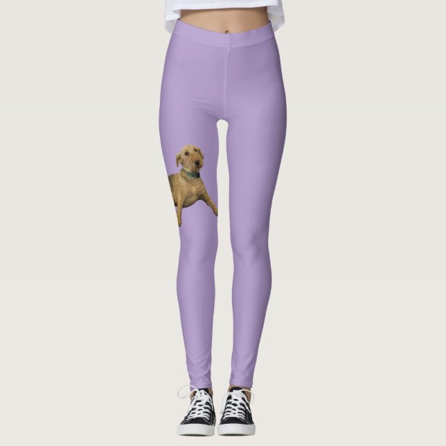 Purple Airedale Leggings (Front)