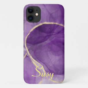 Purple Alcohol Ink Abstract Art Iphone 11 Case