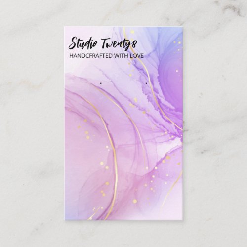 Purple Alcohol Ink Earring Cards