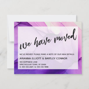 Purple Alcohol Inks We Have Moved Announcement
