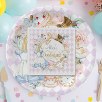 Purple Alice in Wonderland mad hatter 1st birthday