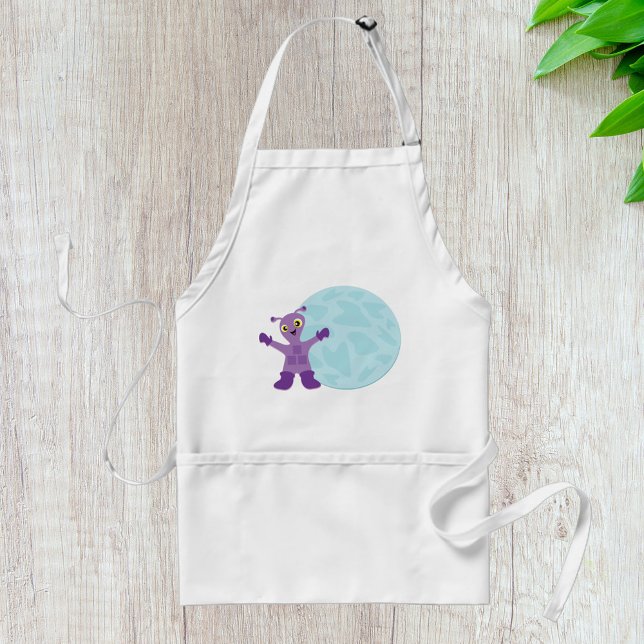 Purple Alien Adult Apron (Creator Uploaded)