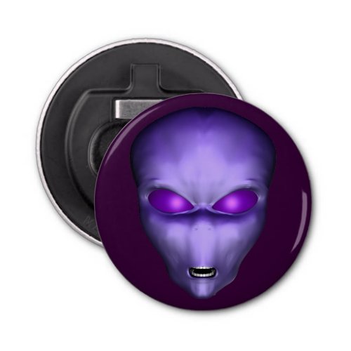 Purple Alien Head Bottle Opener