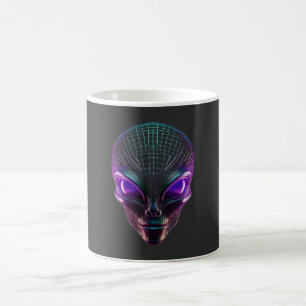 Purple Alien With Luminous Eyes Coffee Mug