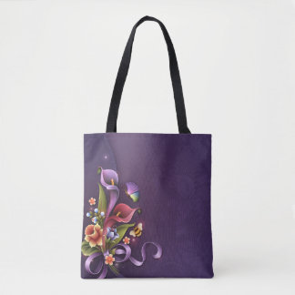 Purple# All-Over-Print Tote Bag, Medium