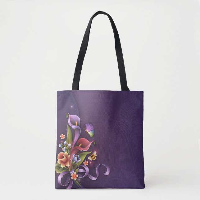 Purple# All-Over-Print Tote Bag, Medium (Front)