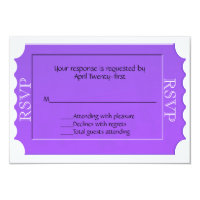 Purple All Purpose Ticket RSVP Response Card