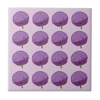 Purple Allium Flower Floral Pattern