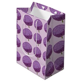 Purple Allium Flower Floral Pattern