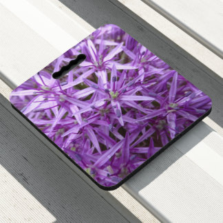 Purple Allium Flowers Pattern Seat Cushion