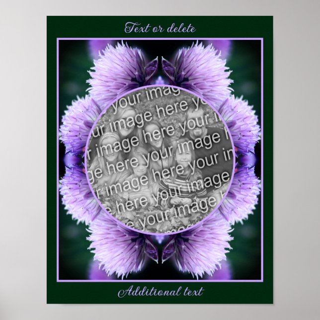Purple Allium Personalized Create Your Own Photo Poster (Front)