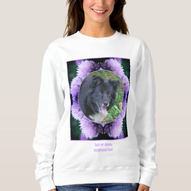 Purple Allium Personalized Create Your Own Photo Sweatshirt (Front)