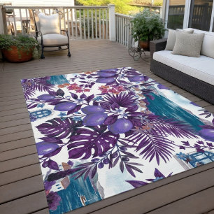 Purple Amalfi Lemon Maximalist Coastal Rug