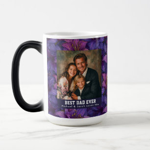 Purple Amaryllis Nature New Dad Celebration Color Morph Mug