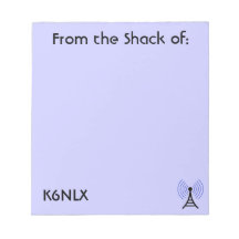 Purple Amateur Radio Call Sign Notepad