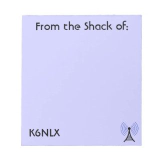 Purple Amateur Radio Call Sign Notepad