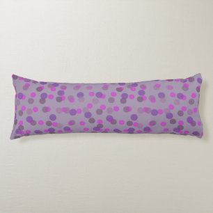 purple, amethyst and fuchsia dots body pillow