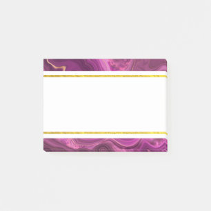 Purple Amethyst And Gold Abstract Agate Post-it No Post-it Notes