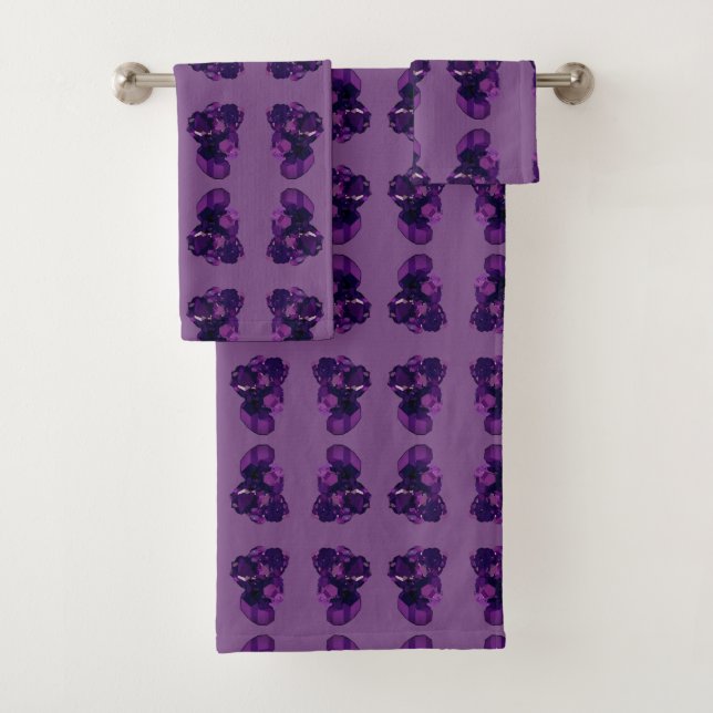 Purple Amethyst  Bathroom Towel Set (Insitu)
