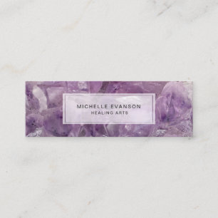 Purple Amethyst Boho Crystal Spiritual Mini Business Card