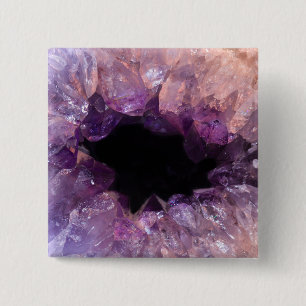 Purple Amethyst Button