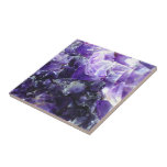 Purple amethyst ceramic tile<br><div class="desc">Precious and fashion purple amethyst gemstone (faux) pattern for an unique gift.</div>