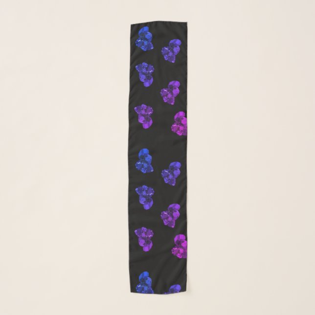 Purple amethyst Chiffon Scarf (Front)