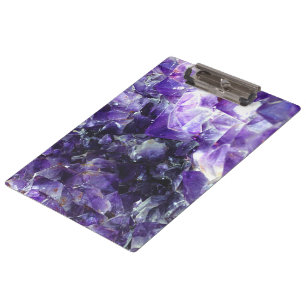 Purple amethyst clipboard