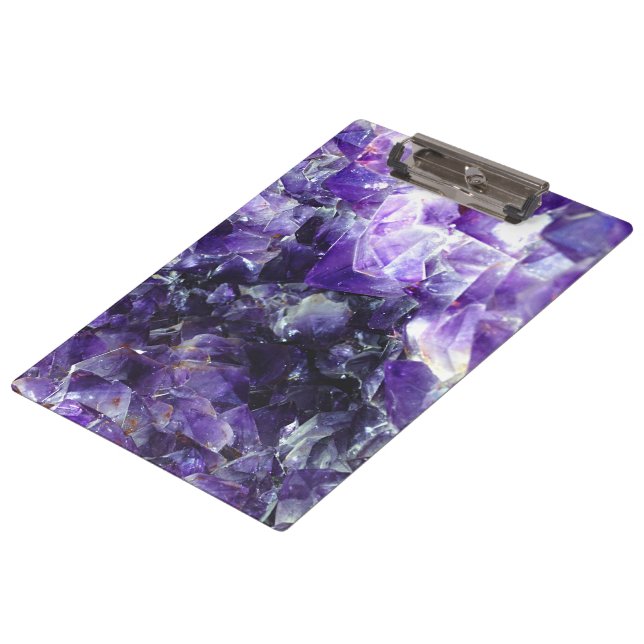 Purple amethyst clipboard (Angled)