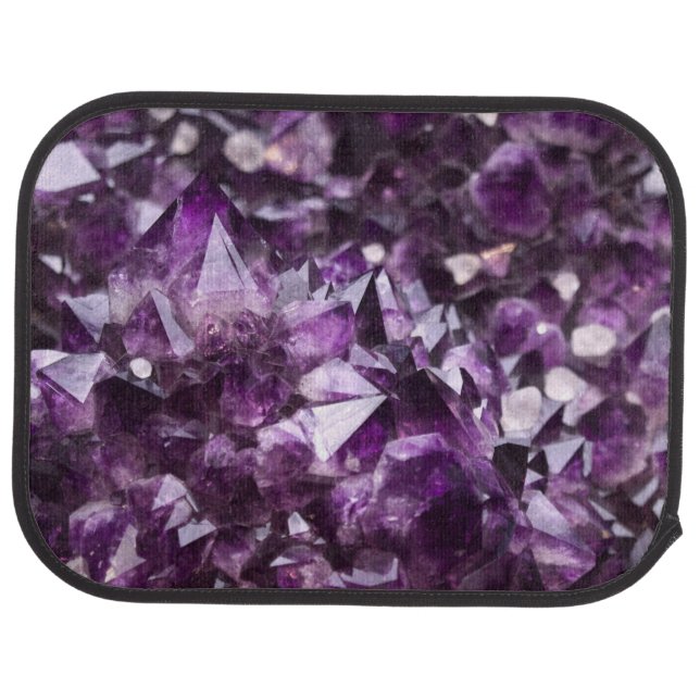 Purple Amethyst Crystal Car Floor Mats  (Rear)