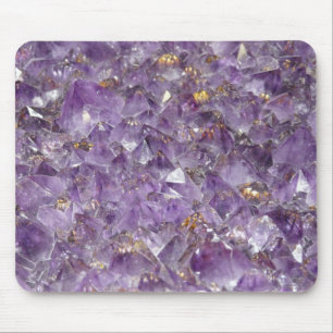 Purple amethyst crystal gem stone look mouse pad