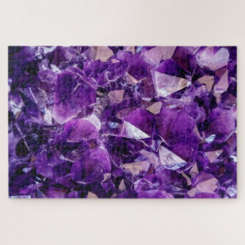 Purple Amethyst Crystal Gems Expert Jigsaw Puzzle 