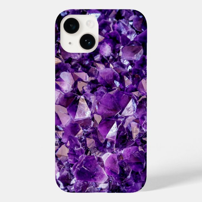 Purple Amethyst Crystal Gemstone IPhone Case (Back)