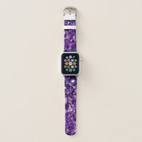 Purple Amethyst Crystal Geode Apple Watch Band