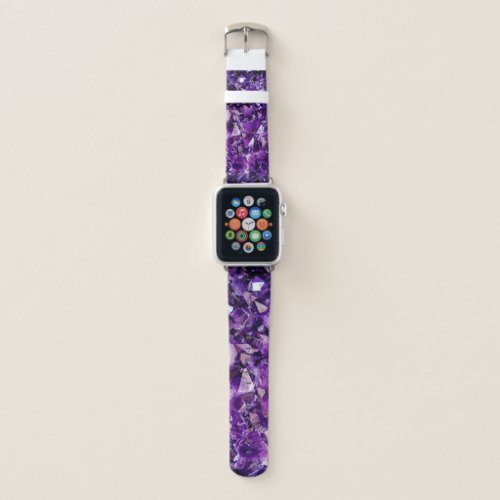 Purple Amethyst Crystal Geode Apple Watch Band