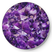 Purple Amethyst Crystal Geode Gem Wireless Charger