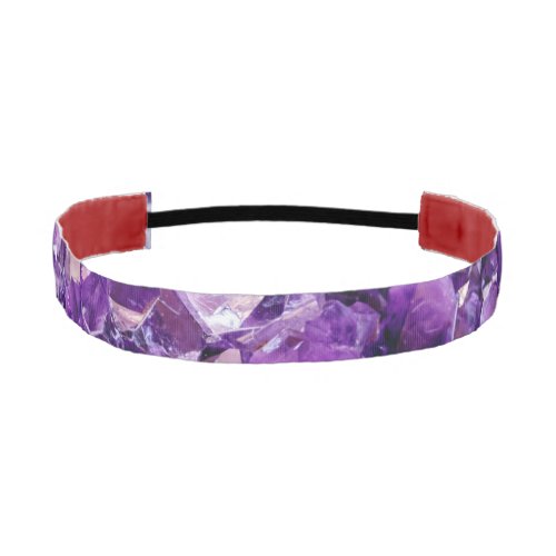 Purple Amethyst Crystal Geode Gems Headband