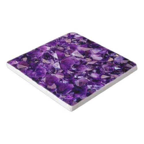 Purple Amethyst Crystal Geode Gems Stone Trivet