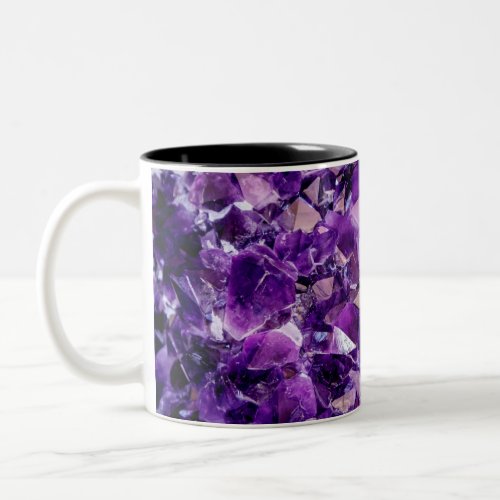 Purple Amethyst Crystal Geode Gemstone Mug