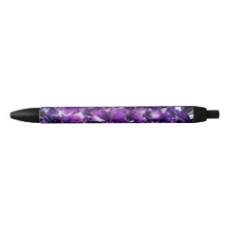 Purple Amethyst Crystal Geode Gemstone Pen