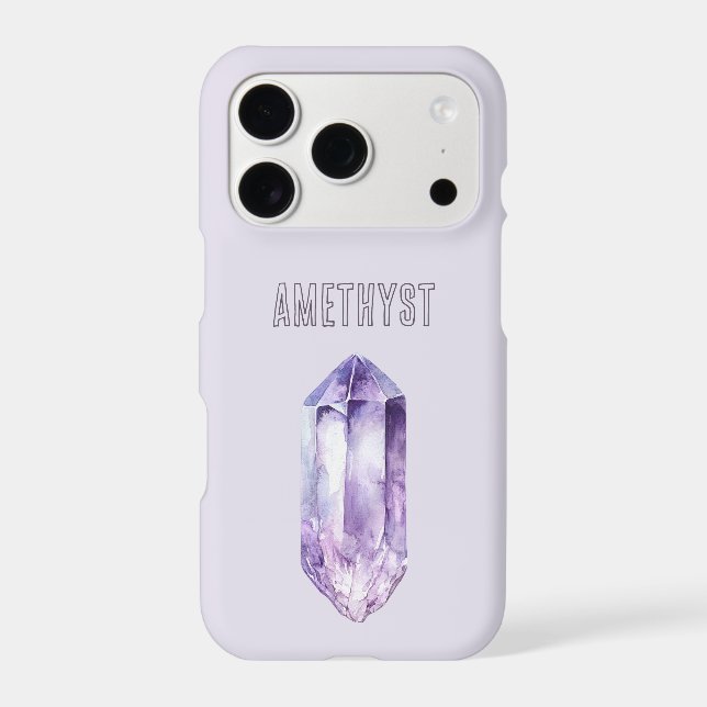 Purple Amethyst Crystal iPhone Case (Back)