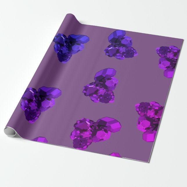 Purple Amethyst Crystal Stone Paper (Unrolled)