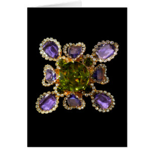Purple Amethyst Diamonds Emeralds jewelry Cards