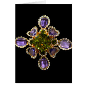 Purple Amethyst Diamonds Emeralds jewelry Cards
