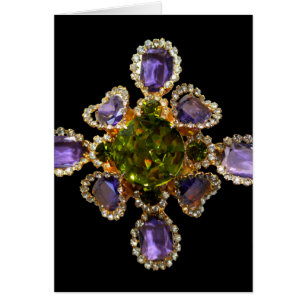 Purple Amethyst Diamonds Emeralds jewelry Cards