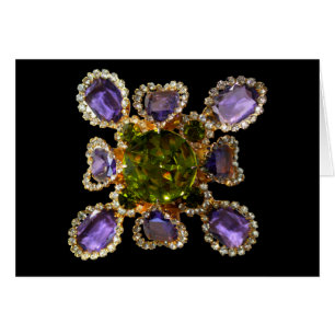 Purple Amethyst Diamonds Emeralds jewelry Cards